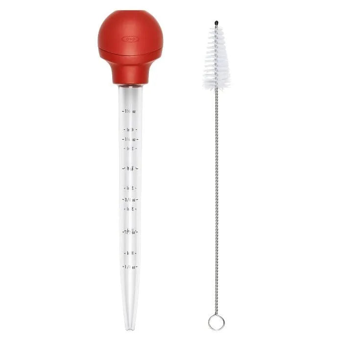 Baster With Cleaning Brush - Red