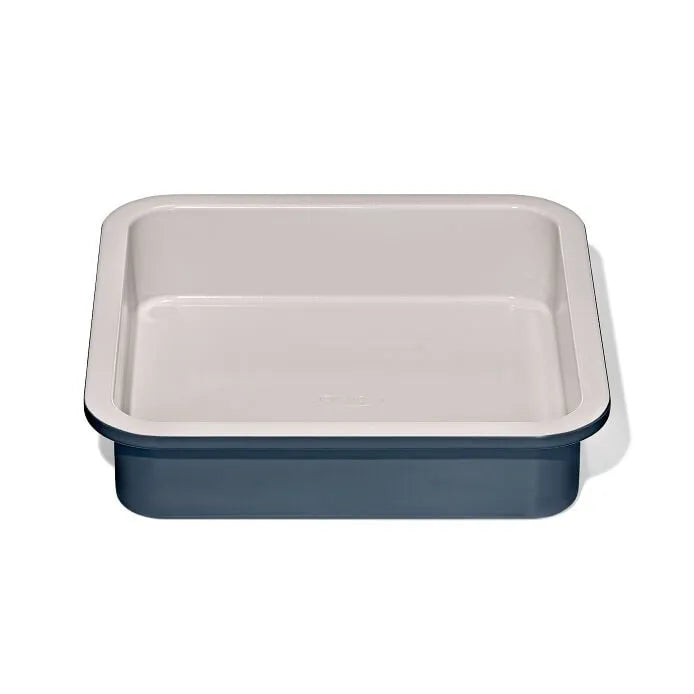 Non-Stick Pro Ceramic Coated Metal Bakeware 9” Square Cake Pan – Storm Blue