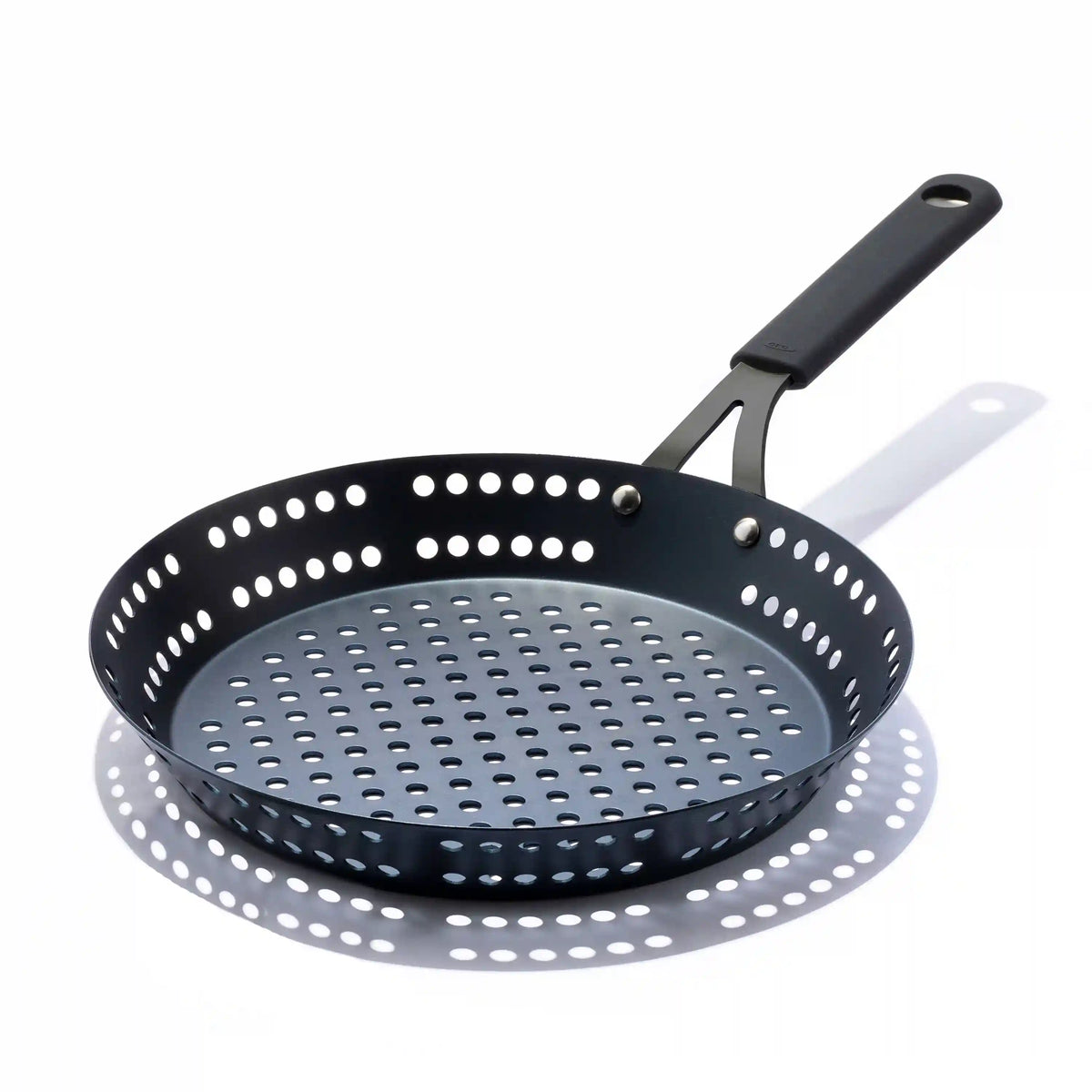 OXO Obsidian Carbon Steel 12" BBQ Frypan with Silicone Sleeve