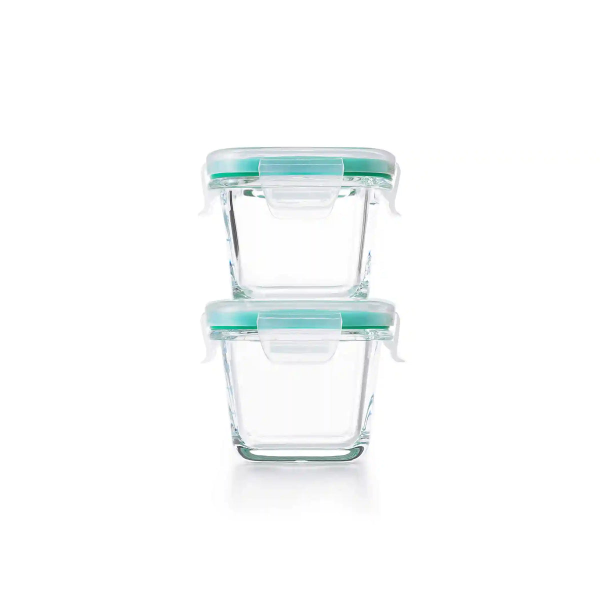 4 Piece Smart Seal Glass Mini Square Container Set