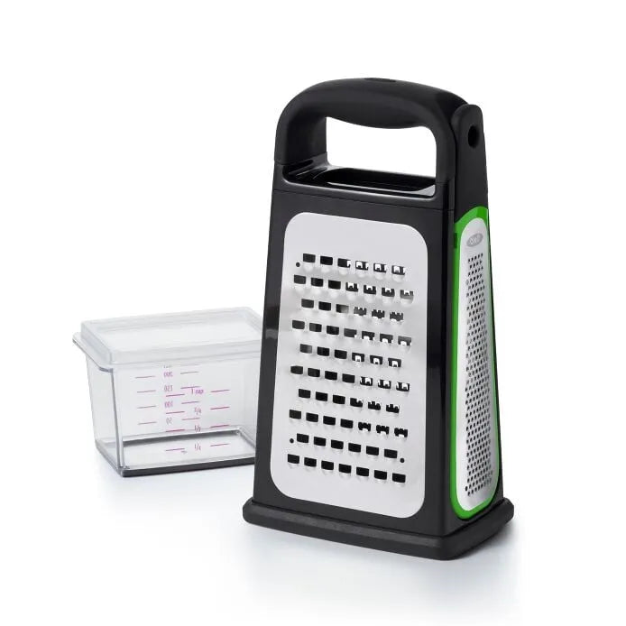 Etched Box Grater With Removable Zester