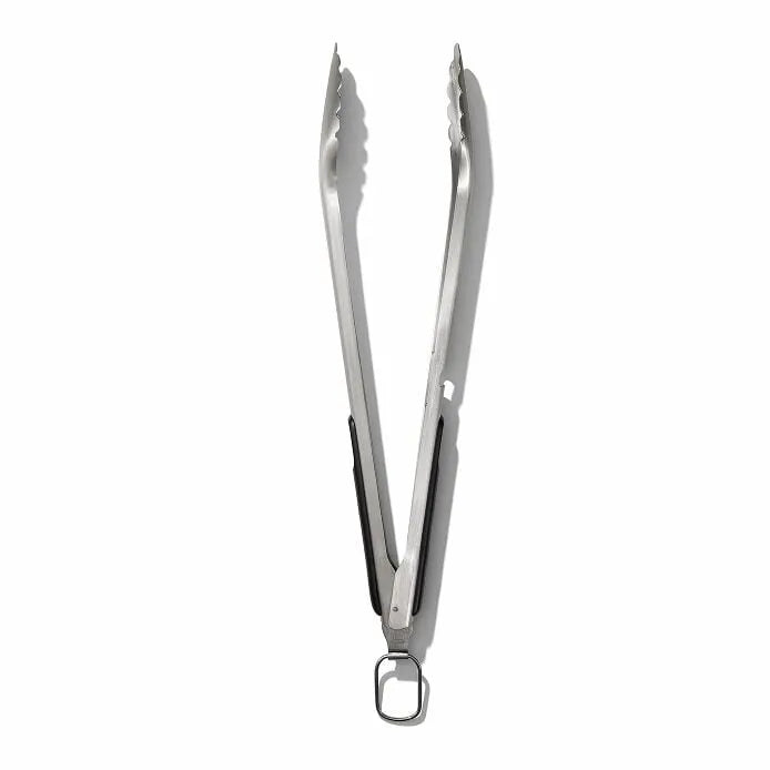 Grilling Tongs with Built-In Bottle Opener