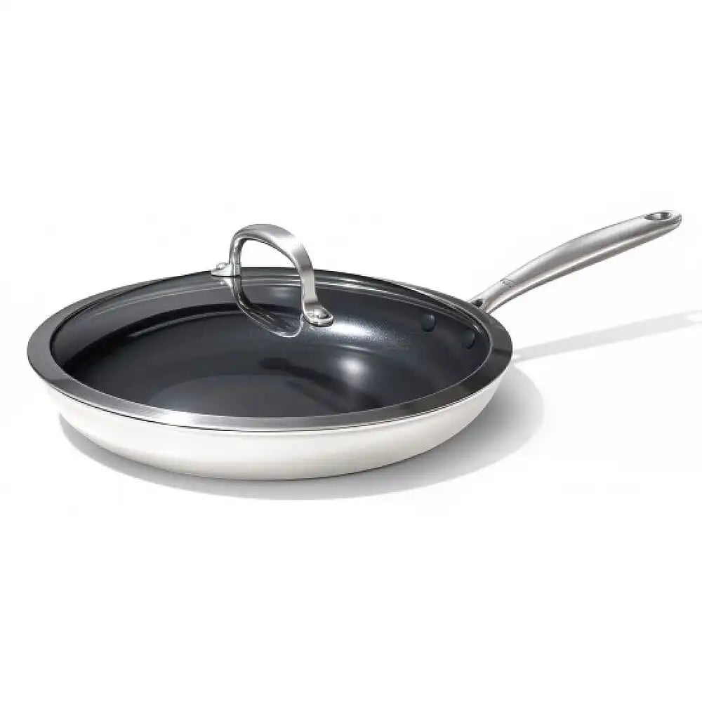 OXO Enhanced Non-Stick 12-Inch Frypan with Lid — Black