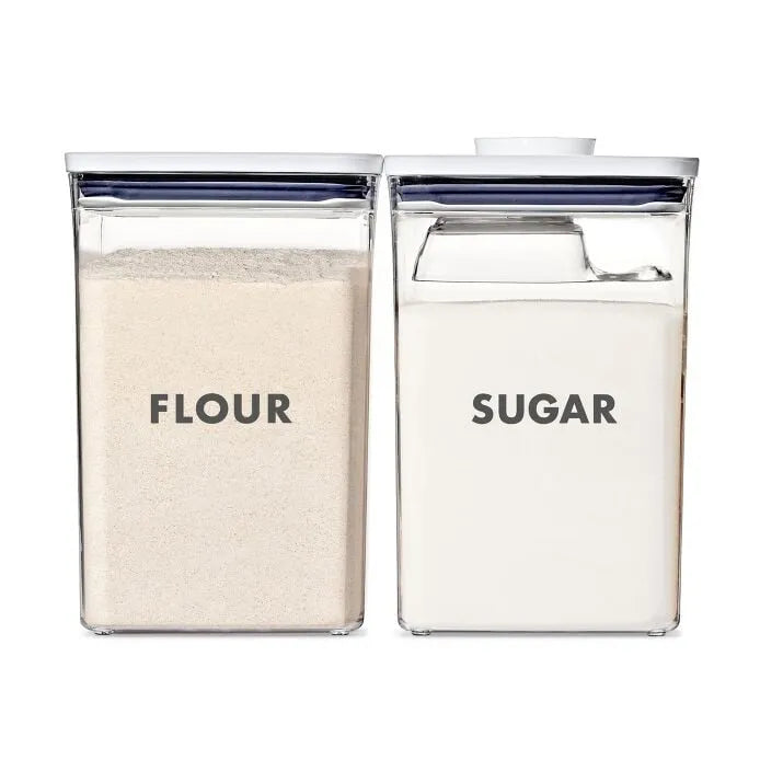 2-Piece Prelabeled POP Container Set with Scoop
