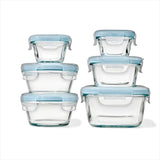 12-Piece Smart Seal Glass Container Set - Arctic Blue