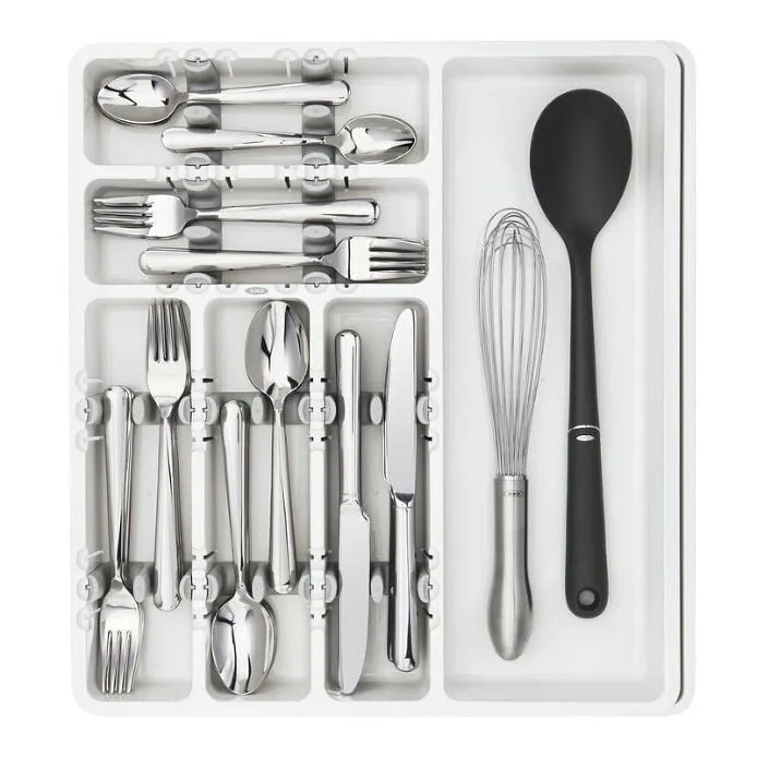 Large Expandable Utensil Organizer - Gray