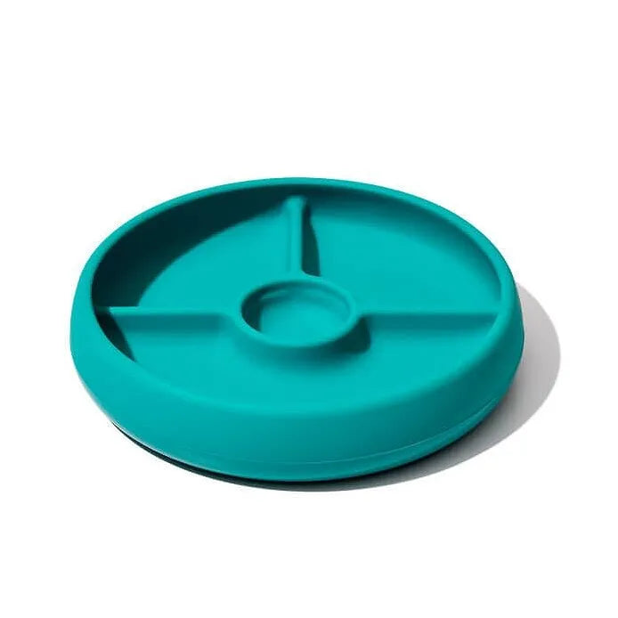 Silicone Divided Plate - Teal