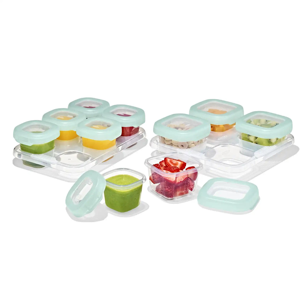 12-Piece Baby Blocks Food Storage Container Set - Opal