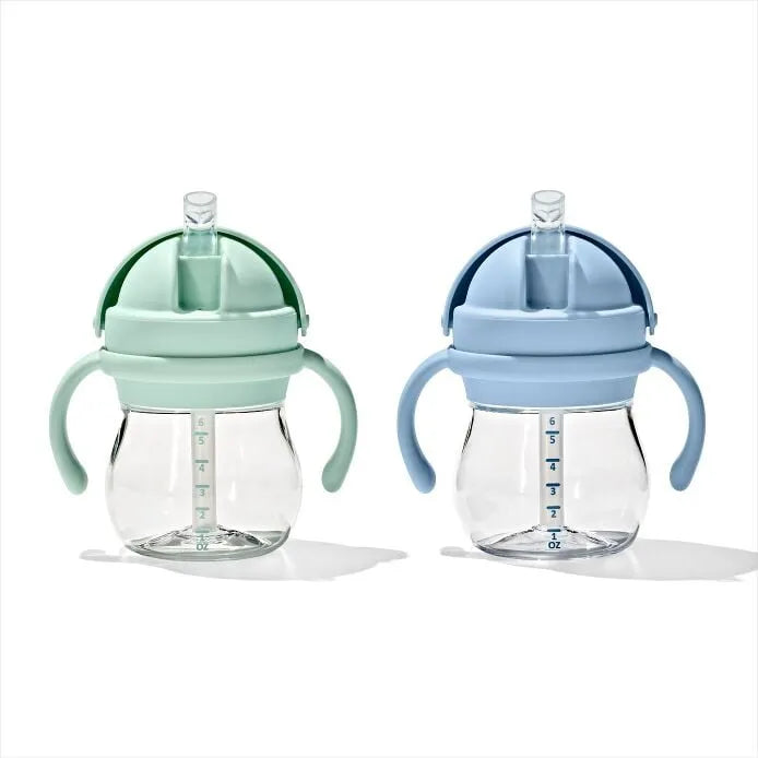 Transitions 6 oz Straw Cup with Handles Set - Tot Teal