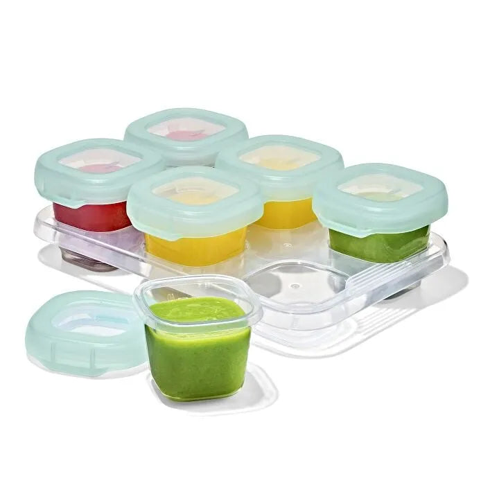 2 Oz Baby Blocks™ Plastic Freezer Storage Containers - Opal